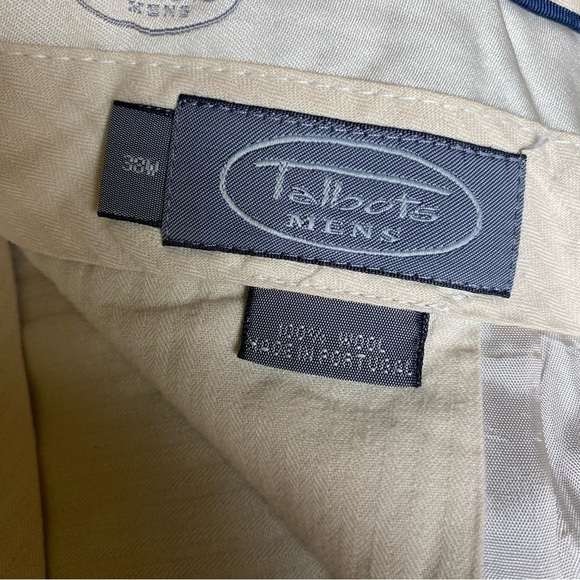 Talbots‎ Wool Dress Slacks in Beige Mens 38x30 - Picture 5 of 8